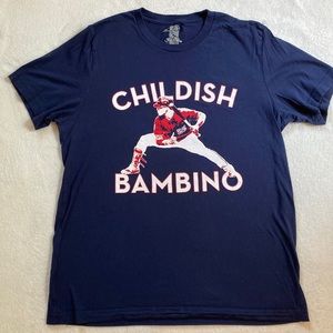 Juan Soto “Childish Bambino” Washington Nationals navy cotton tee Size L